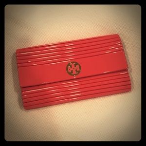 TORY BURCH Pink Resin Clutch